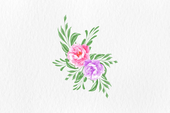 Beautiful Digital Watercolor Flowers Illustrations