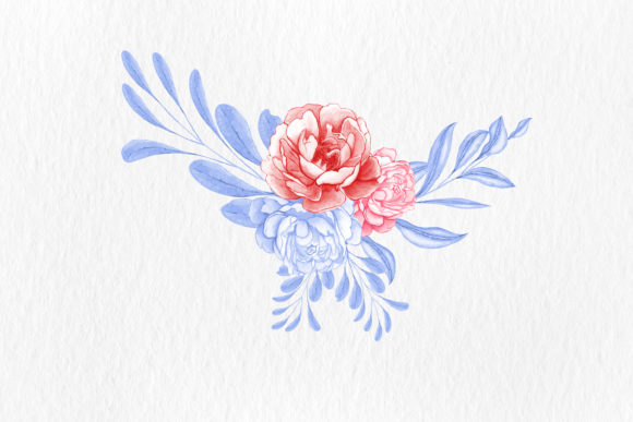 Digital Clipart Floral Watercolor Illustrations