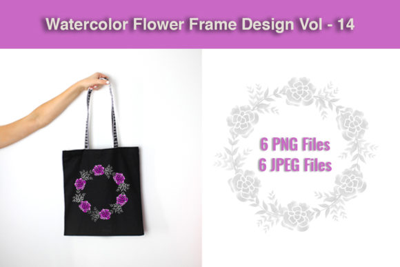 Watercolor Flower Frame Design