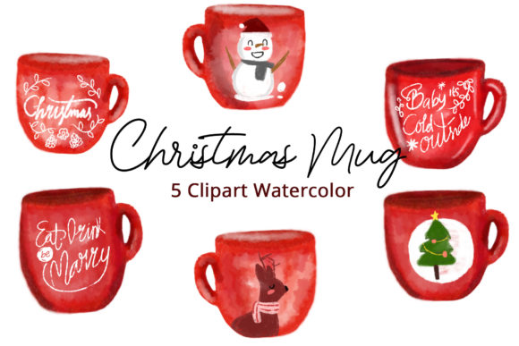 Watercolor Mug Collection and Illustrations