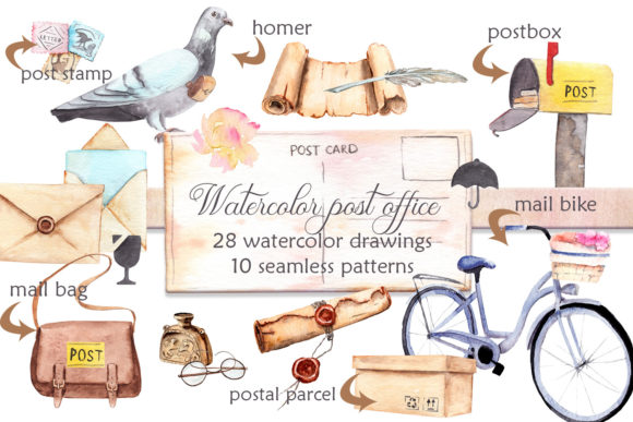 Watercolor Post Office